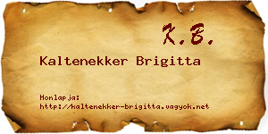 Kaltenekker Brigitta névjegykártya